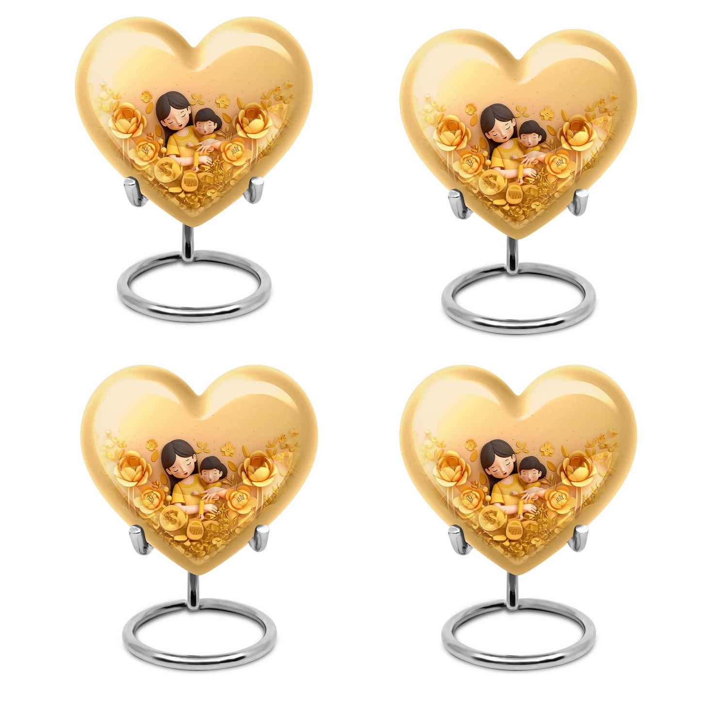 heart-shaped mother urn