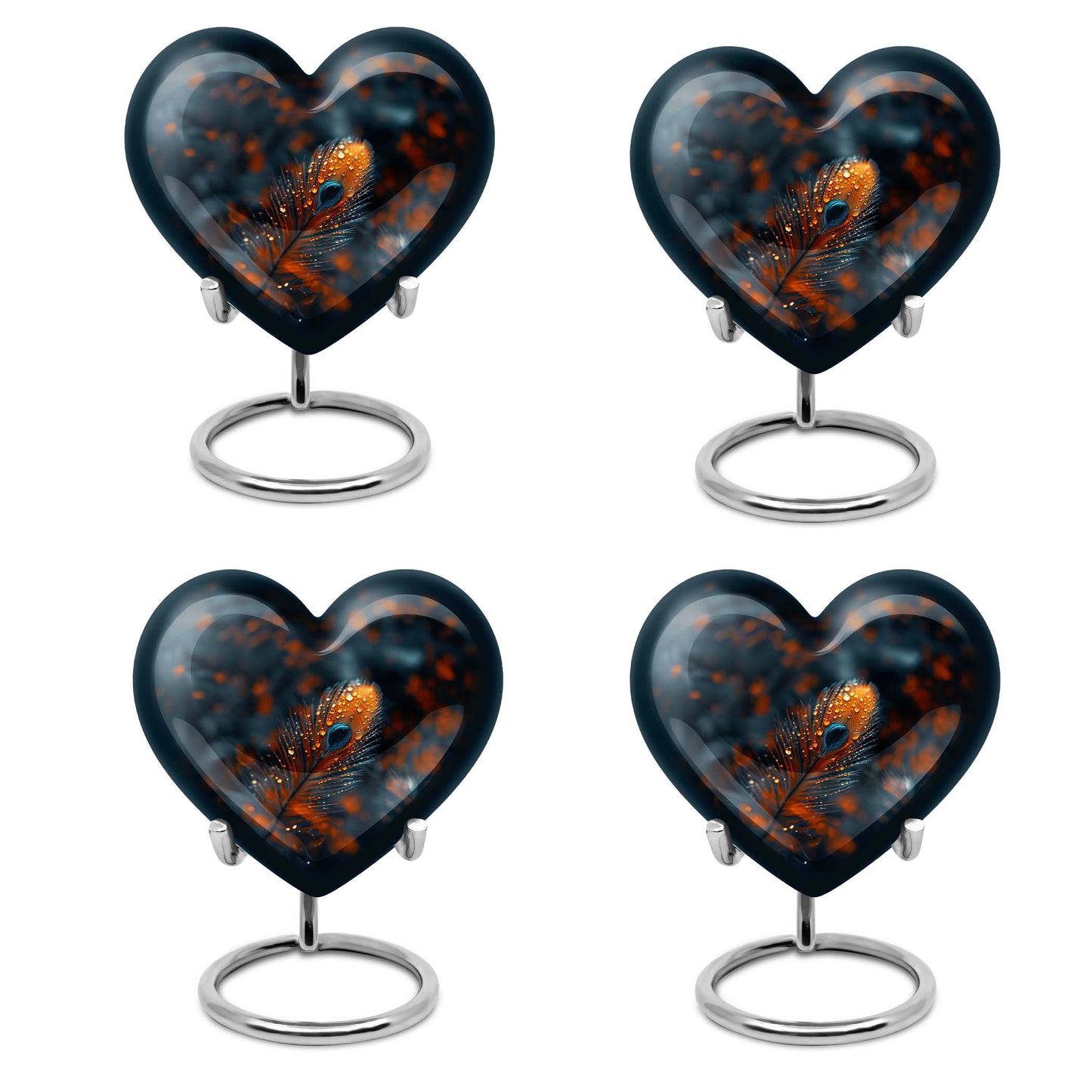 Purple Meadow themed Heart Urn,