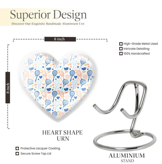 tennis heart urn