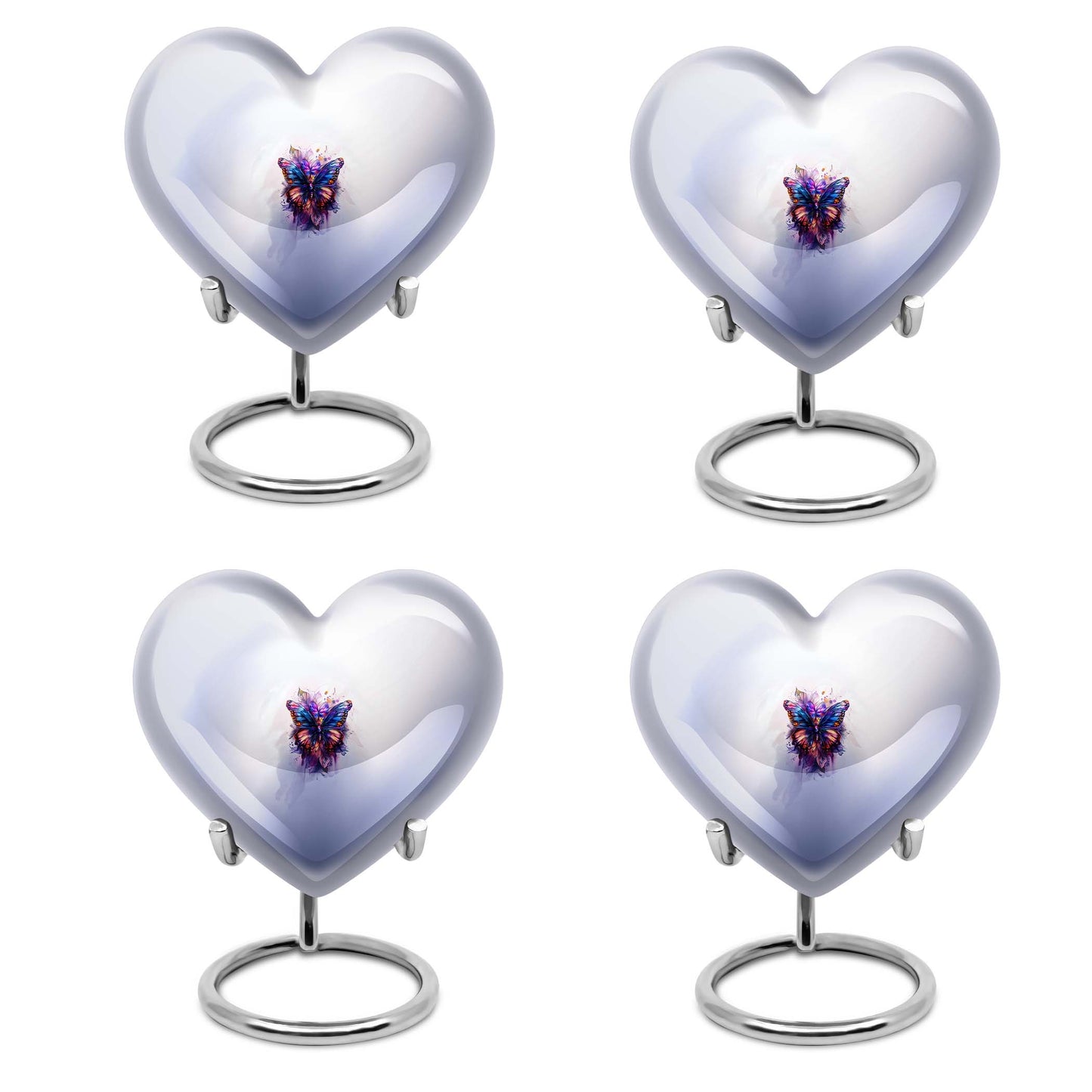 butterfly heart urn