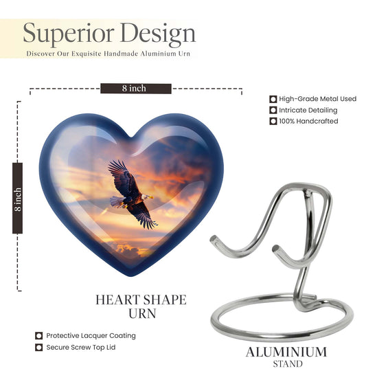 heart-shaped burial large urn