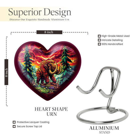 mammoth urn with heart design