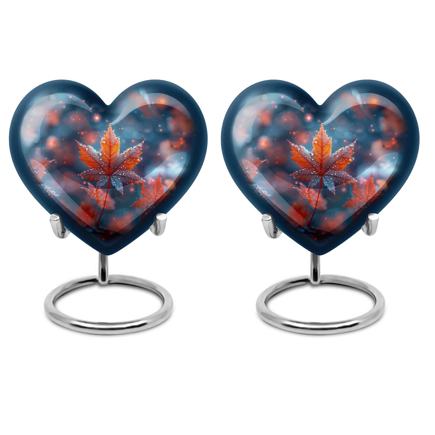 heart shaped mapple leaf urn
