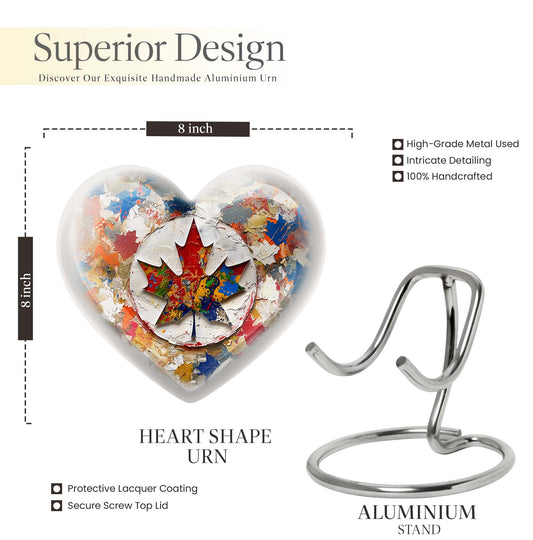 heart-shaped mapple leaf urn