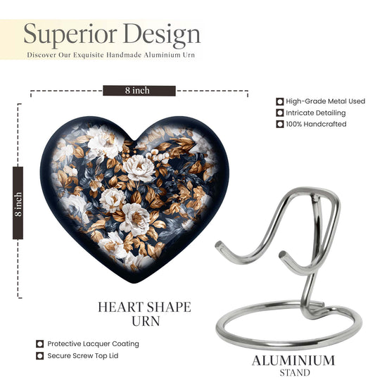 flowers Urn, Heart-shaped memorial urns