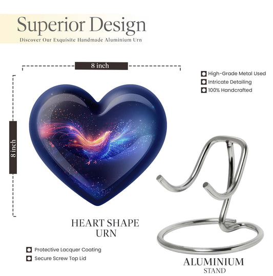 heart-shaped chicken urn