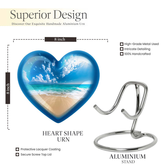 Heart Design Beach Urn