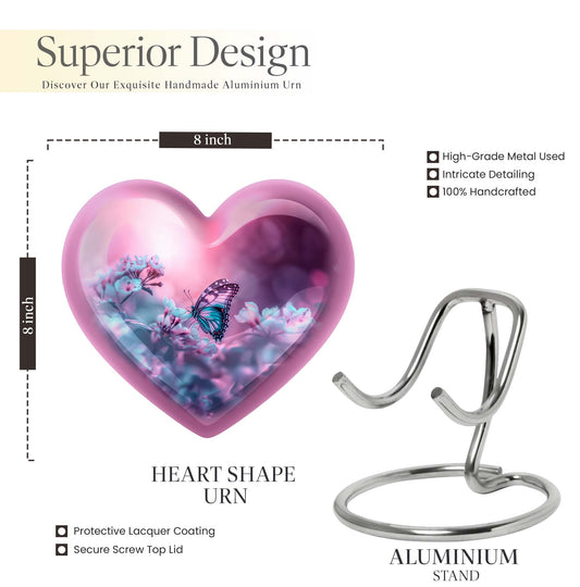 heart-shaped burial urn