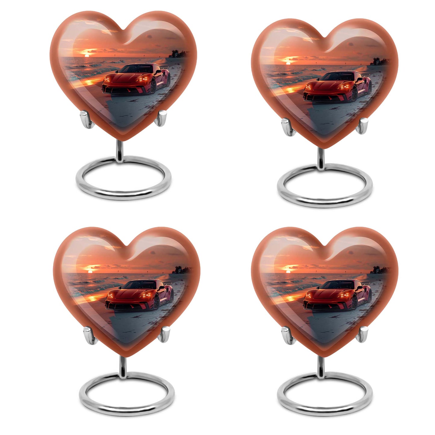 car urn heart design