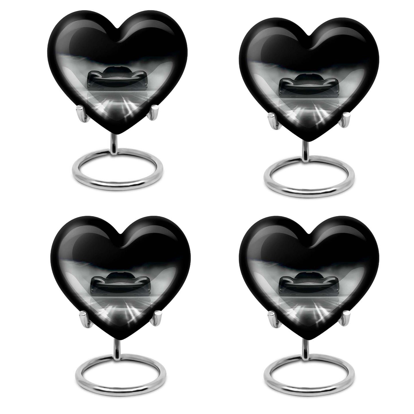 heart-shaped car urn