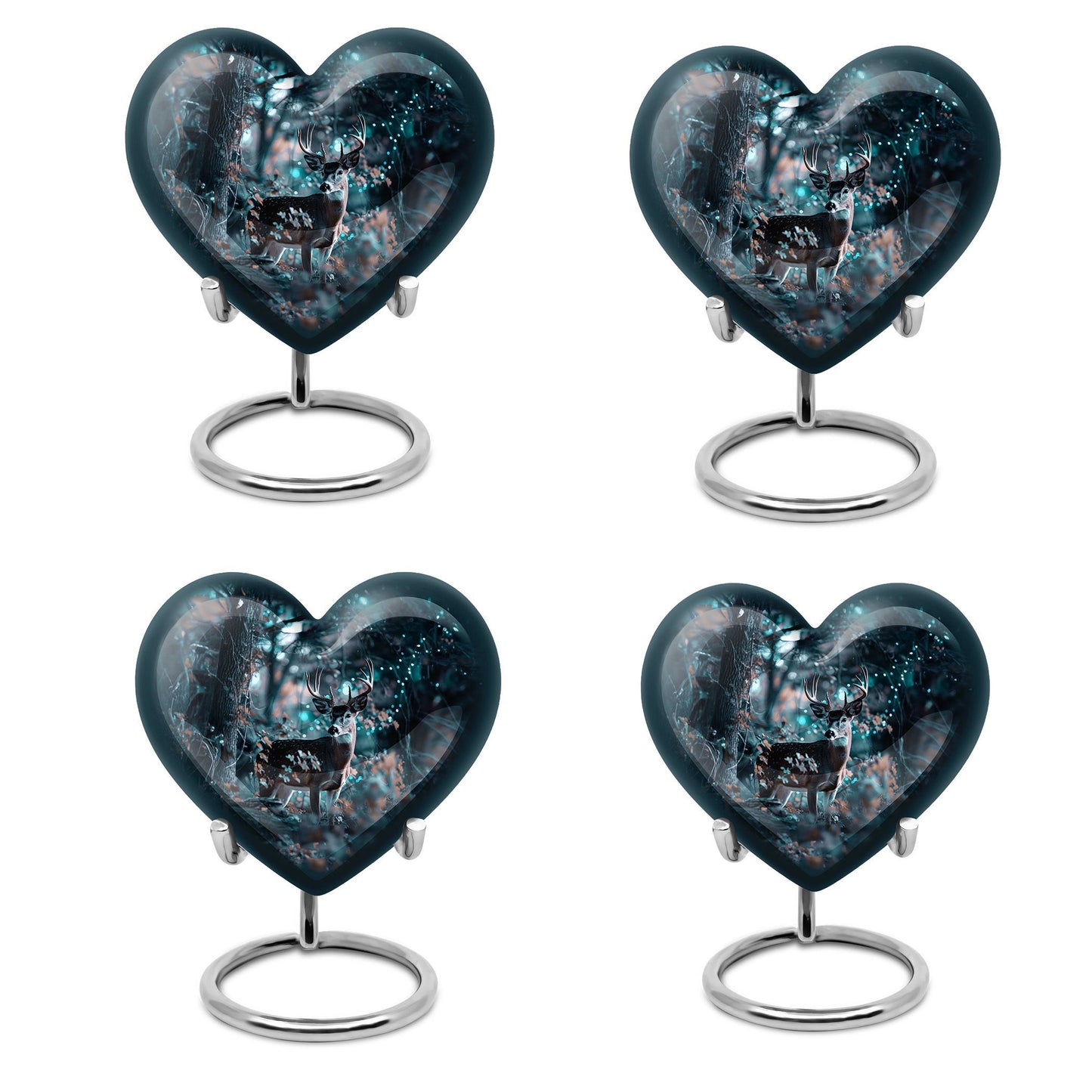 heart-shaped deer urn