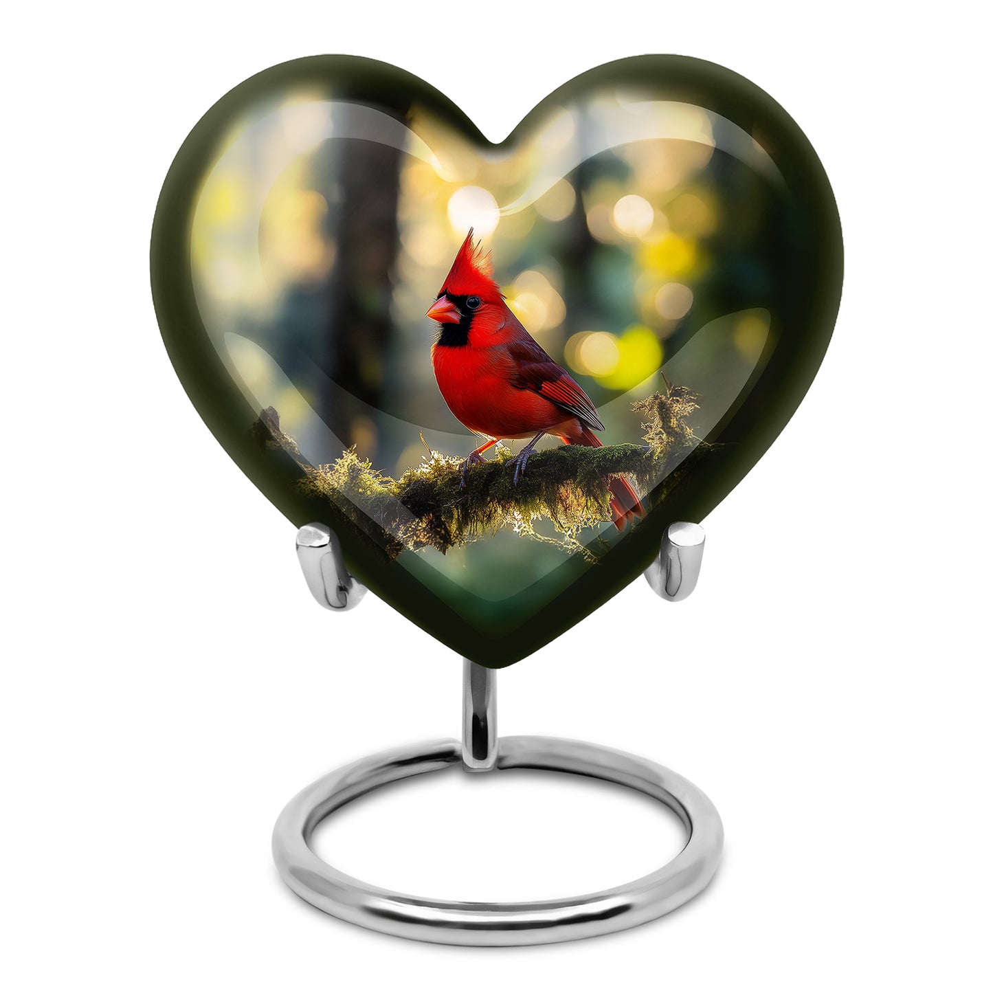 Everlasting Gold Cardinal Journey Urn for Human Ashes - Yatskia