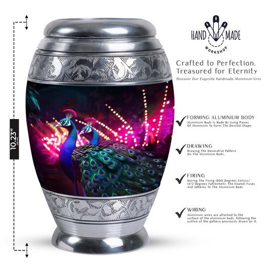 3-inch Classic Peacock Cremation Urn.