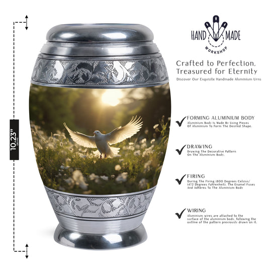 3-inch Dove Cremation Urn, Modern and Classic custom urn.