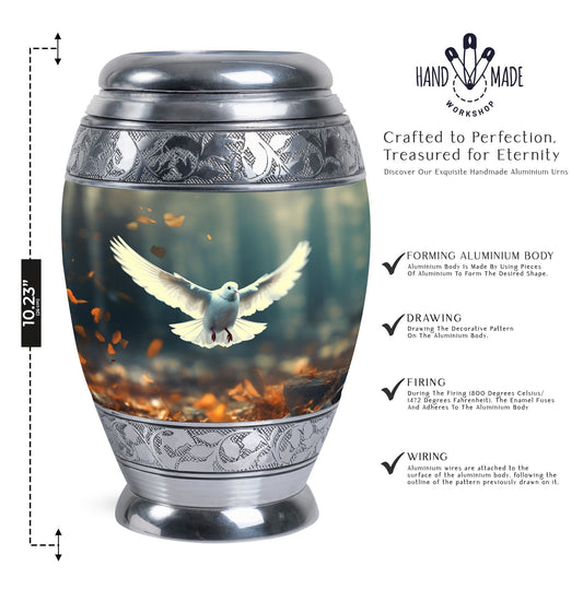 Classic Dove Urn for human ashes.