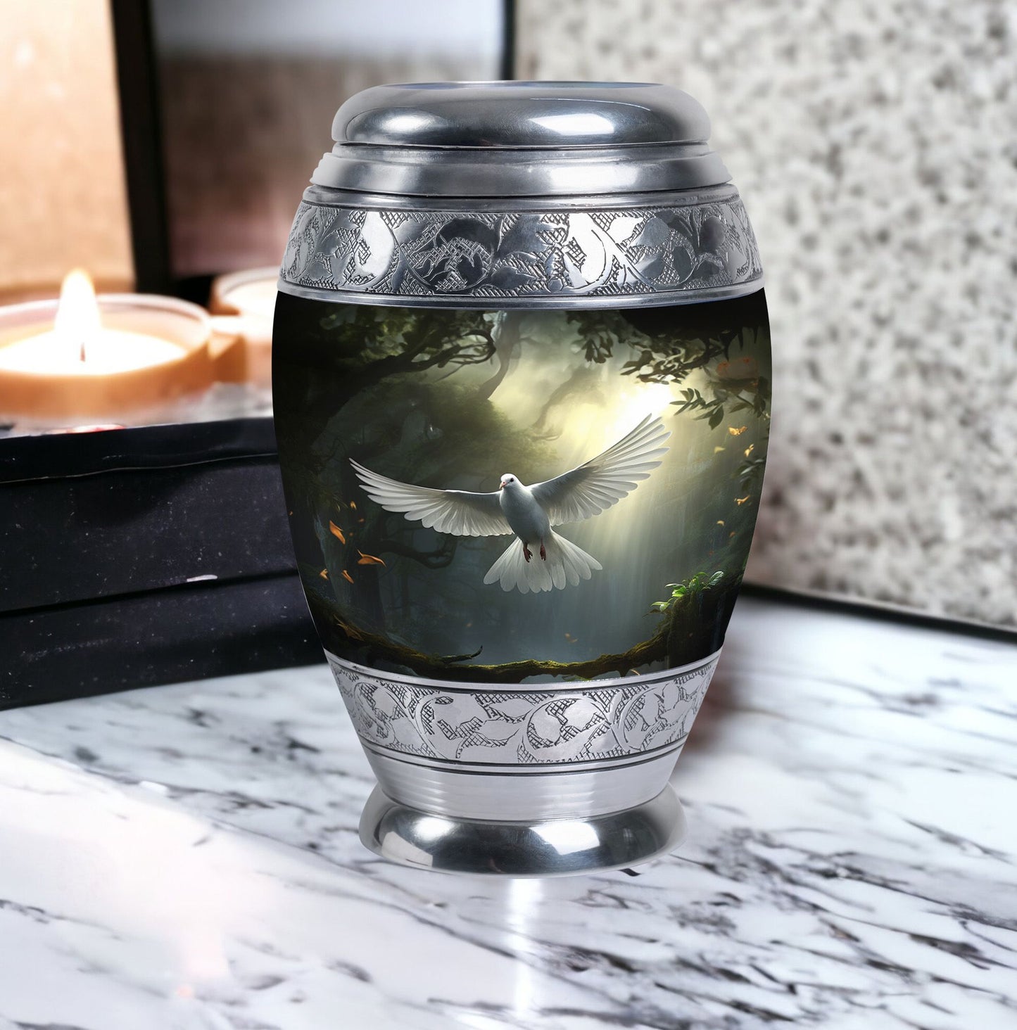 Dove Symbol of Hope 3 Inch Classic Cremation Urn.