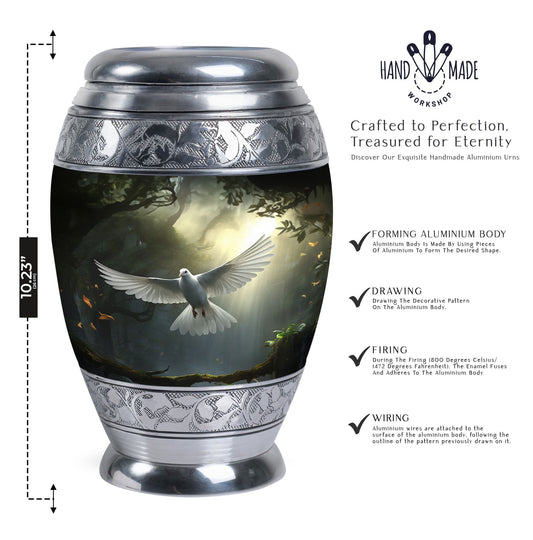 Dove Symbol of Hope 3 Inch Classic Cremation Urn.