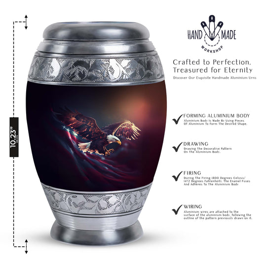 Large, Classic Flying Eagle urn for ashes