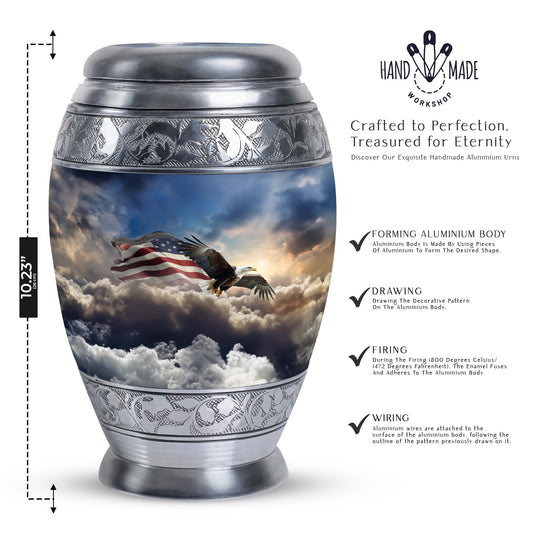 Eagle Memorial Urn, classic large urn for ashes.