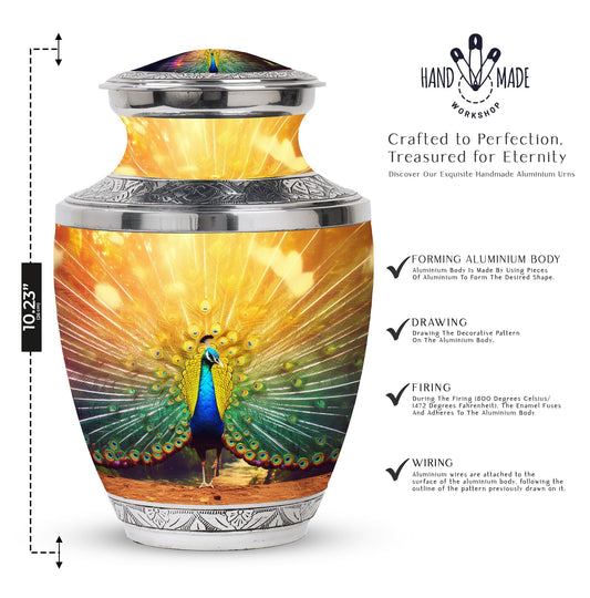 Large and Unique Peacock Urns for Human Ashes.