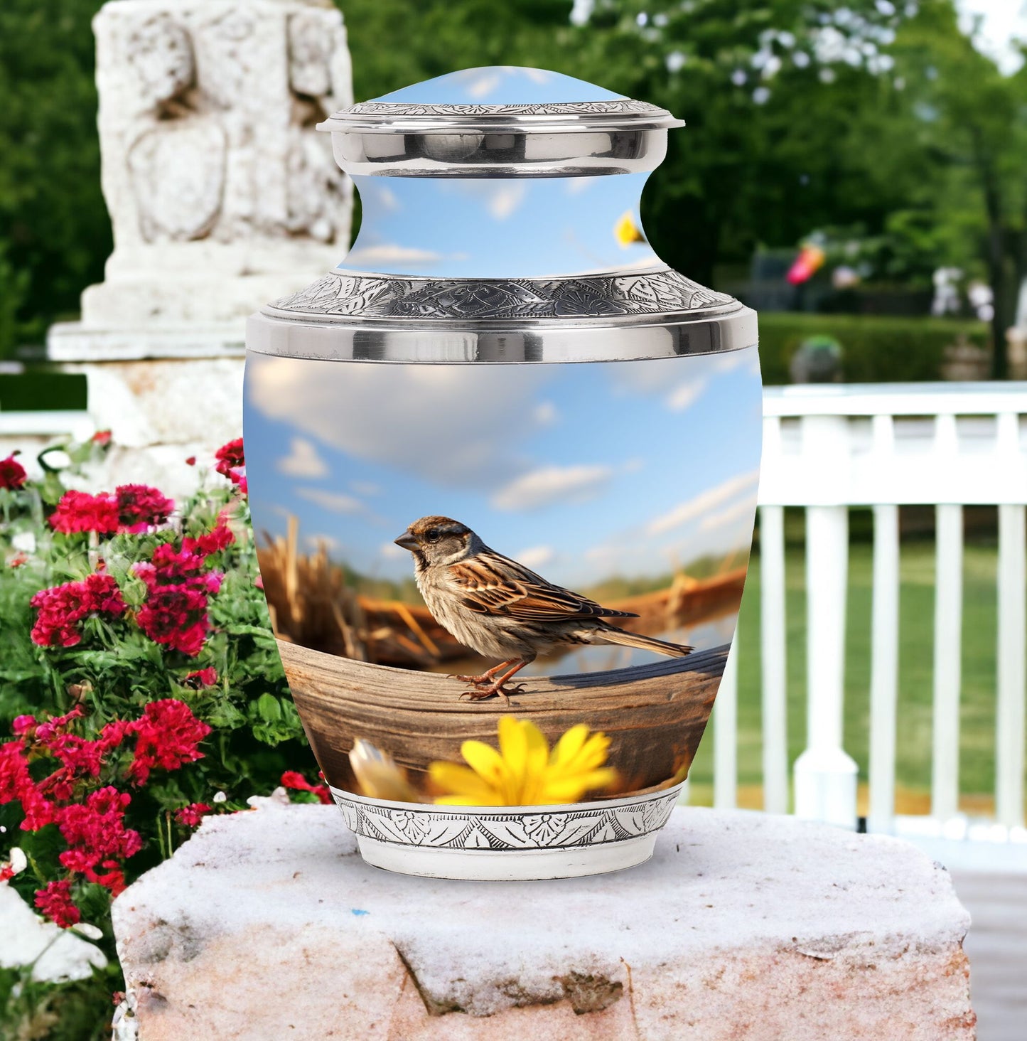 Classic Sparrow Urn for Cremation Ashes.