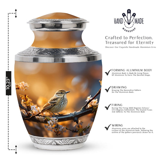 Large 3 Inch Sparrow Urn for Ashes.