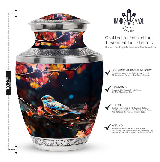 Classic engraved 3-inch Sparrow Urn for ashes