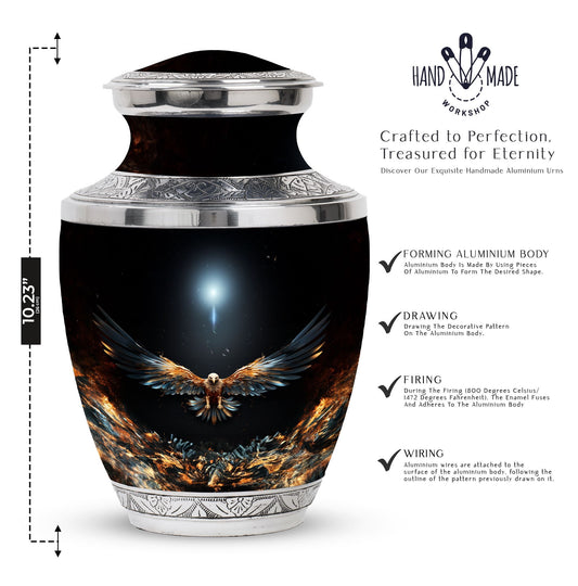 Classic Eagle Urn, Aluminium made large Funeral Urn