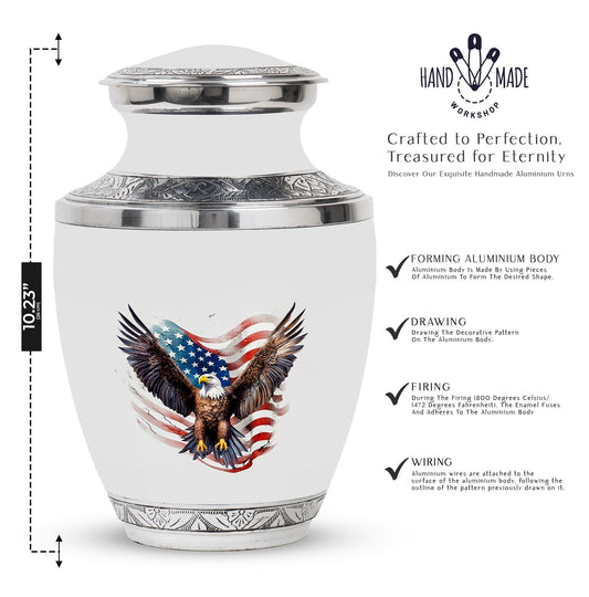 Large Classic Eagle Urn of 10-inch height.