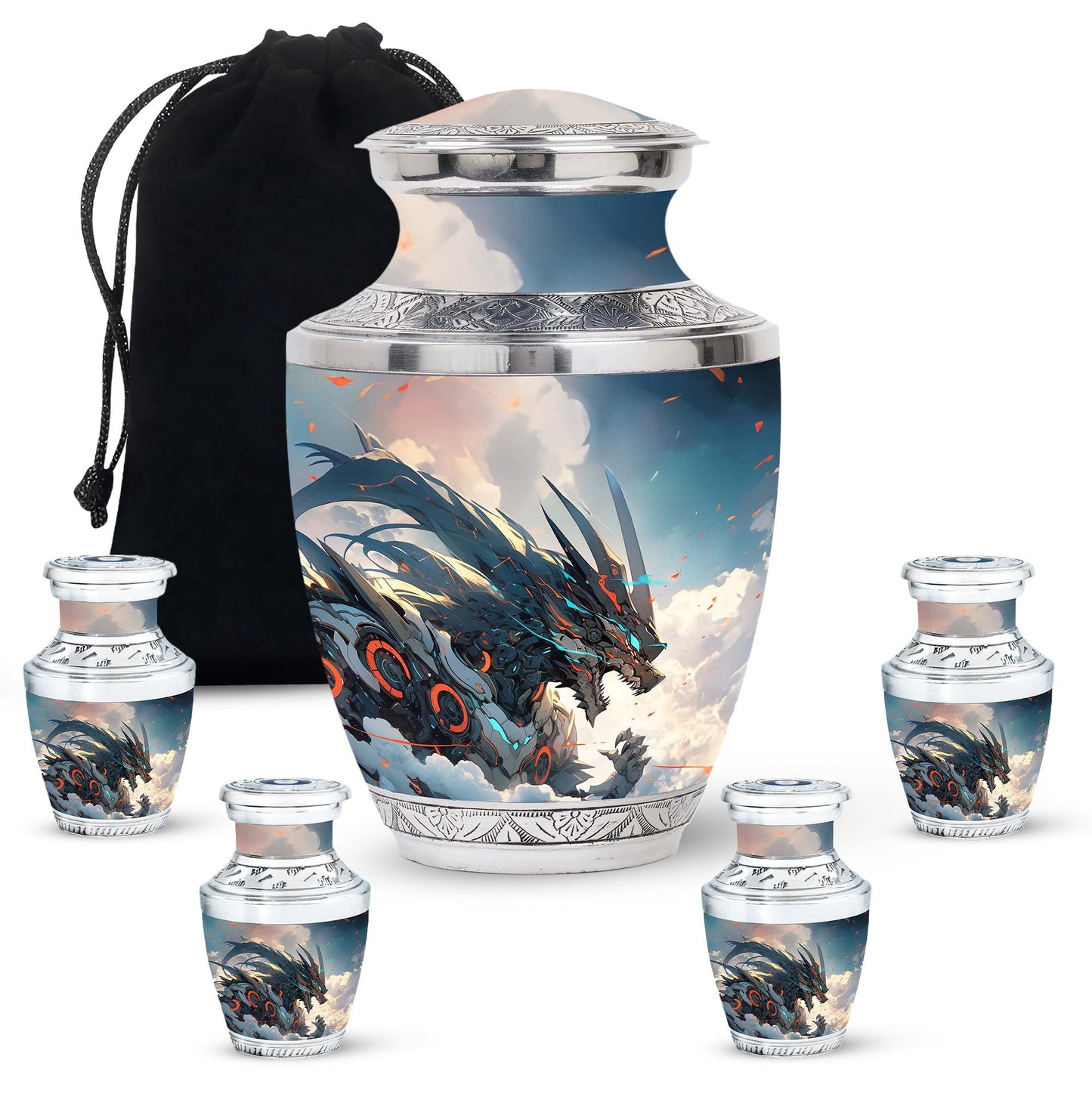 Dragon Urn Large Urn 10 Inch
