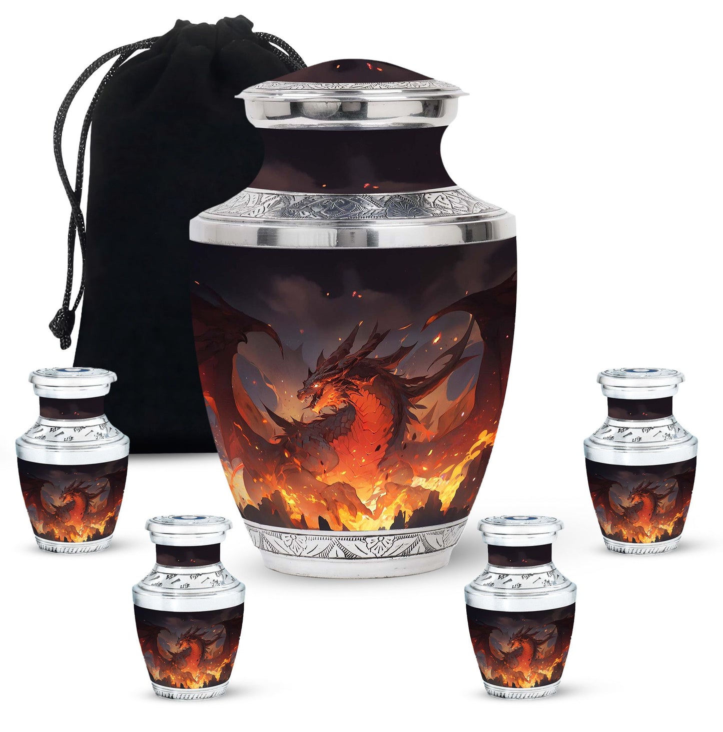 Dragon Urn Large Urn 10 Inch