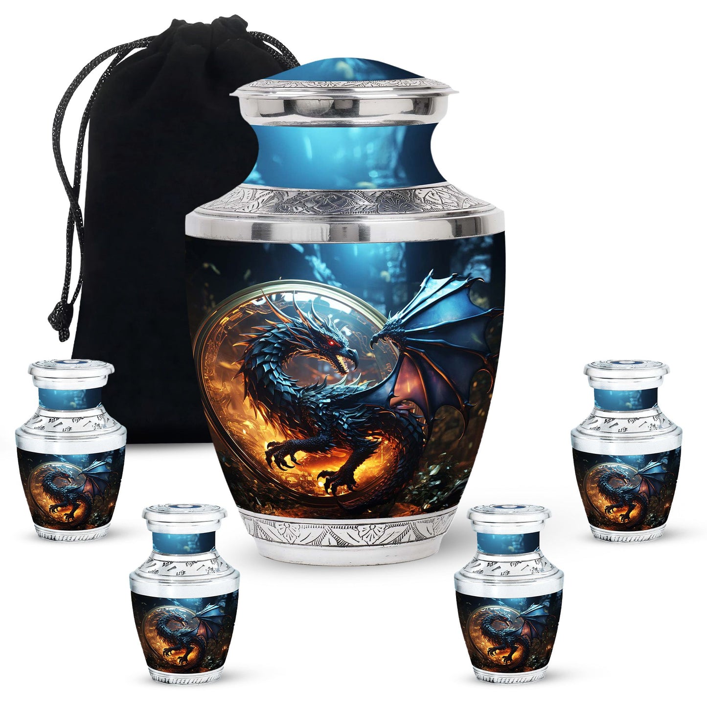 Personalized Beach Cremation Urn for Human Ashes - 10-inch, 200 cu in - Yatskia