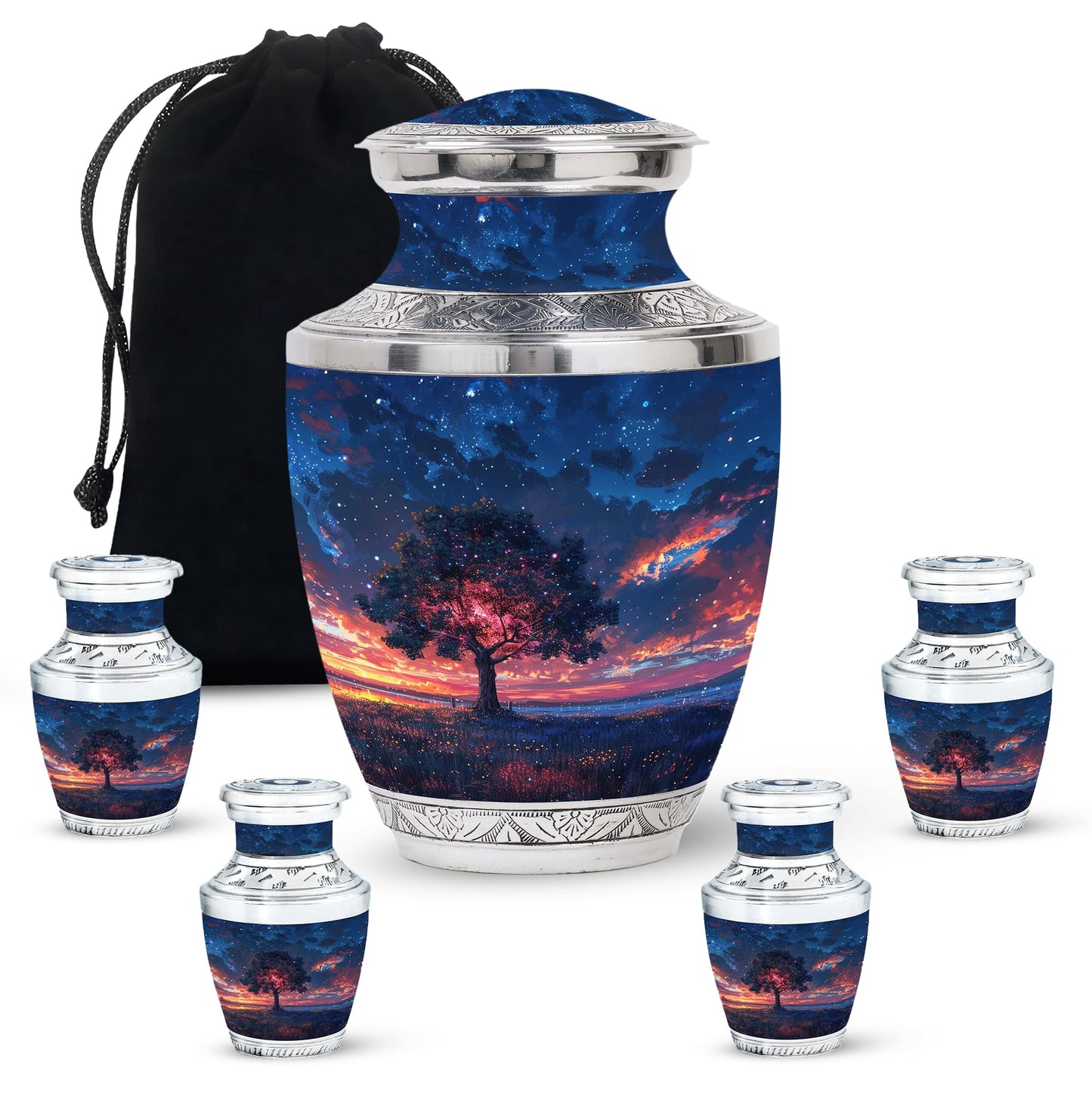 Personalized Tree of Life Cremation Urn for Human Ashes - 10-inch, 200 cu in - Yatskia