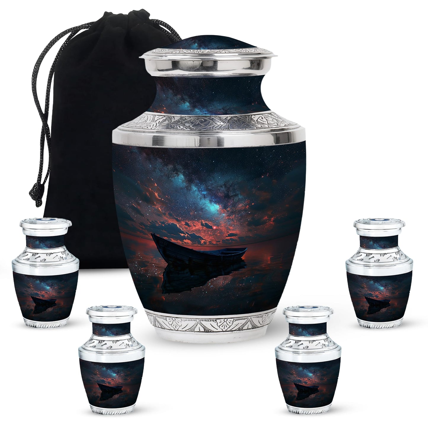 Personalized Boat Memorial Urn for Human Ashes - 10-inch, 200 cu in - Yatskia