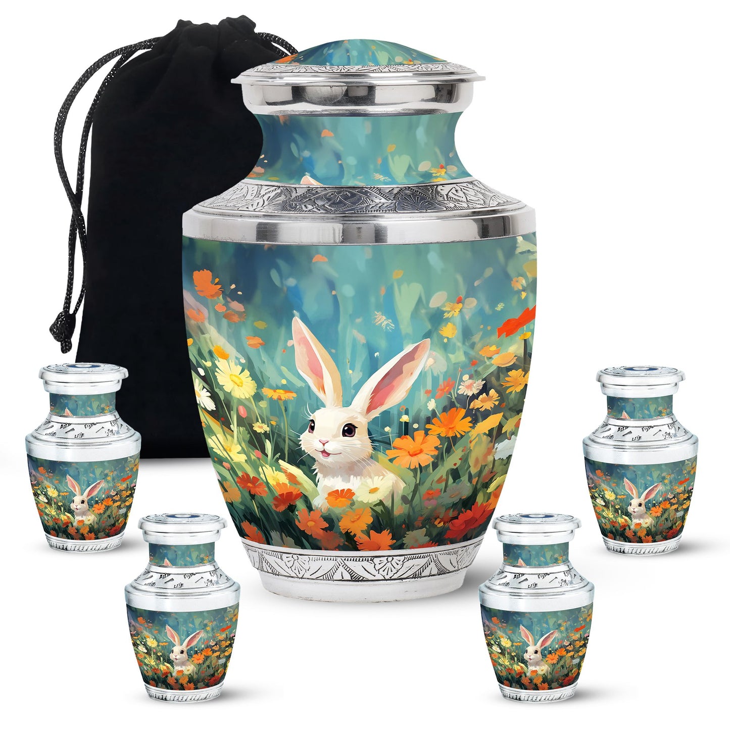 Colorful Personalized Pet Cremation Urn for Pet Ashes - 10-inch, 200 cu in - Yatskia