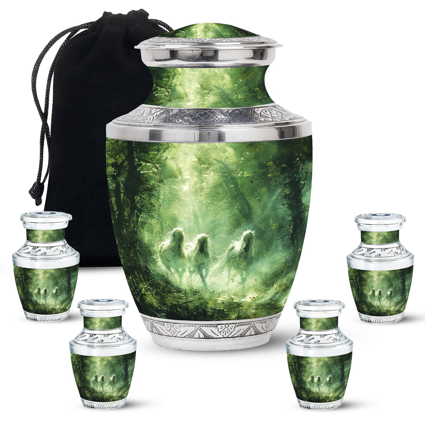 Personalized Unicorn Cremation Urn for Human Ashes - 10-inch, 200 cu in - Yatskia