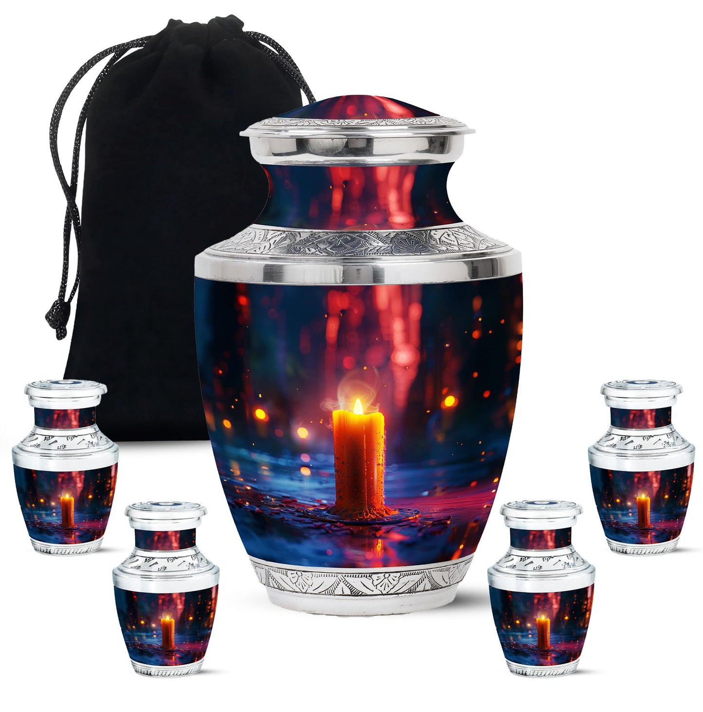 Personalized Candle Memorial Urn for Men - 10-inch, 200 cu in - Yatskia