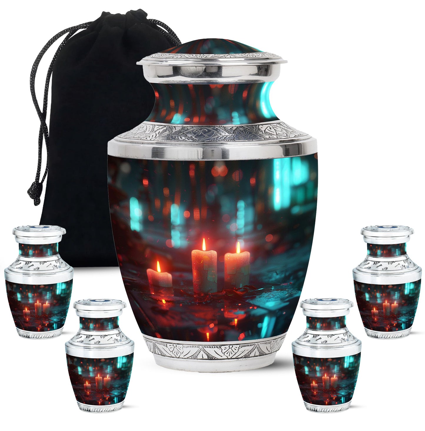 Personalized Candle Cremation Urn for Human Ashes - 10-inch, 200 cu in - Yatskia