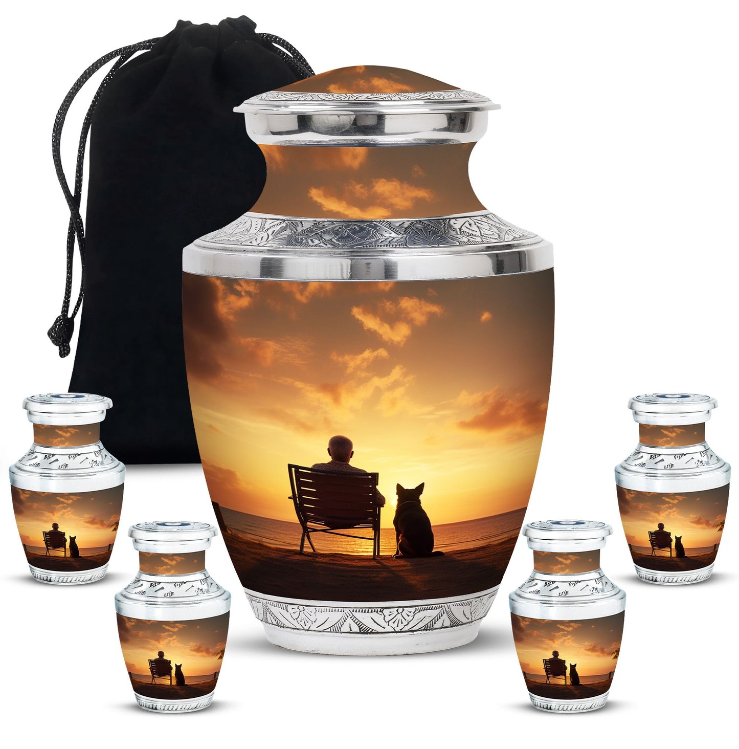 Personalized Pet Cremation Urn for Pet Ashes - 10-inch, 200 cu in - Yatskia