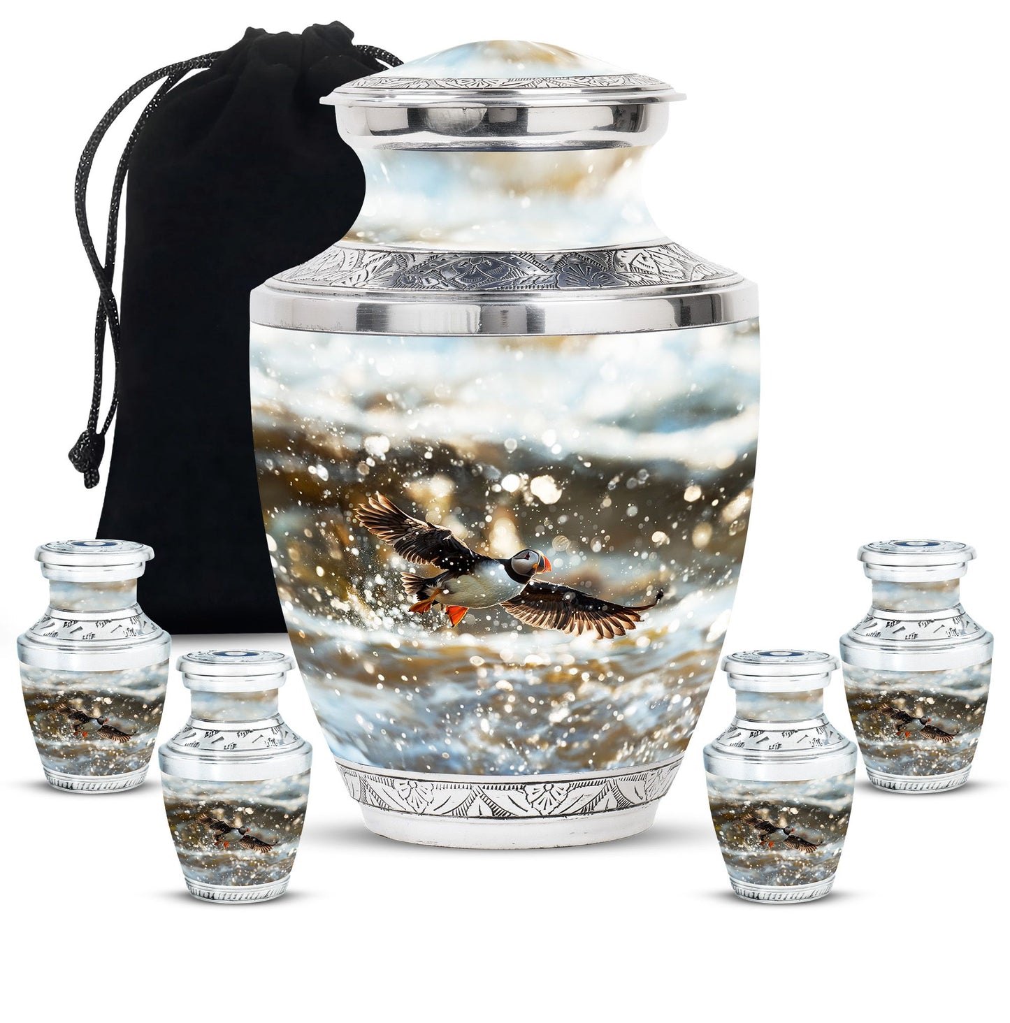Personalized Bird Keepsake Urn for Dad - 10-inch, 200 cu in - Yatskia