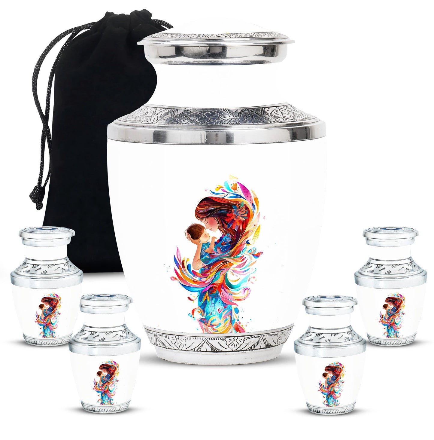 Personalized Mother Memorial Urn for Women - 10-inch, 200 cu in - Yatskia