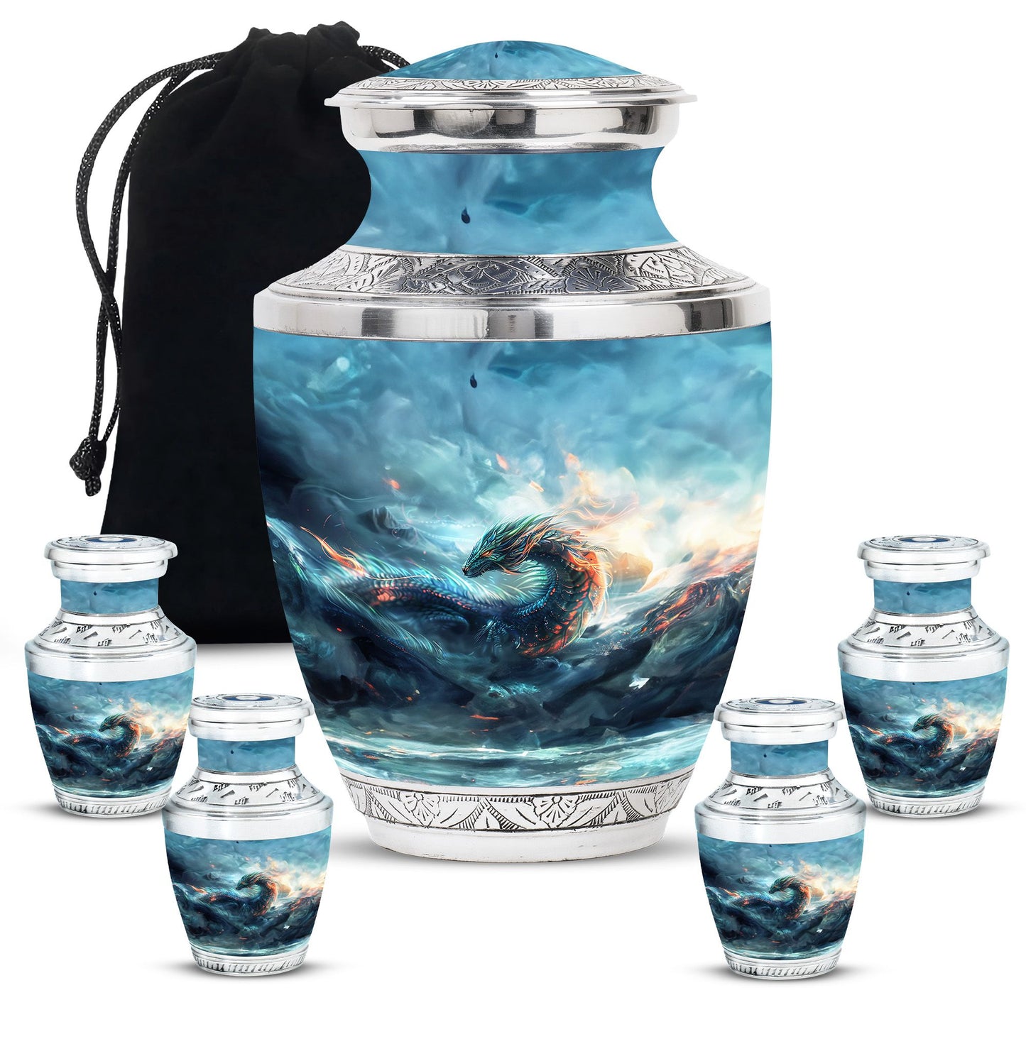 Personalized Beach Memorial Urn for Human Ashes - 10-inch, 200 cu in - Yatskia