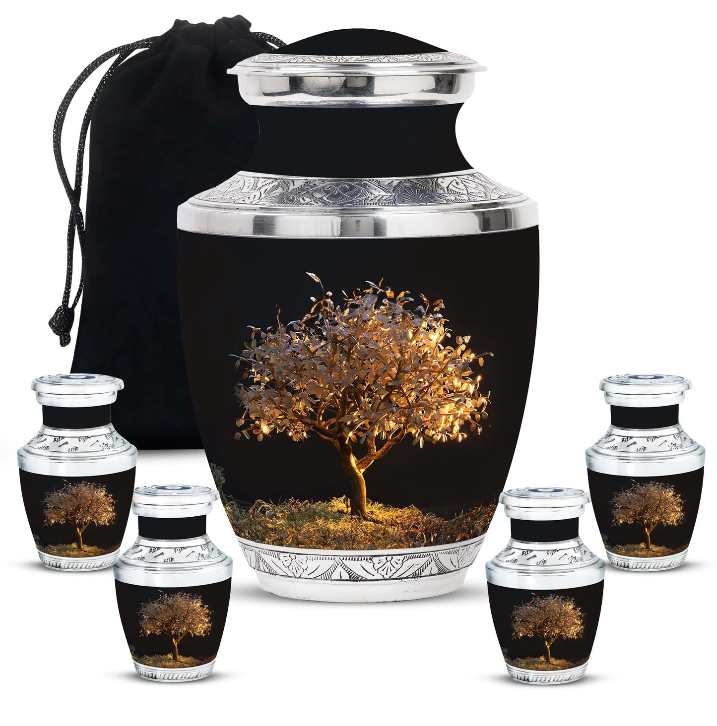 Personalized Tree of Life Keepsake Urn for Human Ashes - 10-inch, 200 cu in - Yatskia