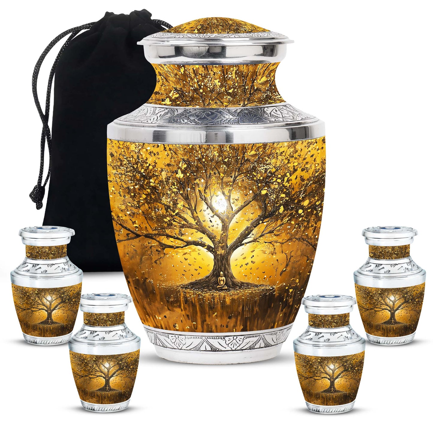 Personalized Tree of Life Keepsake Urn for Human Ashes - 10-inch, 200 cu in - Yatskia