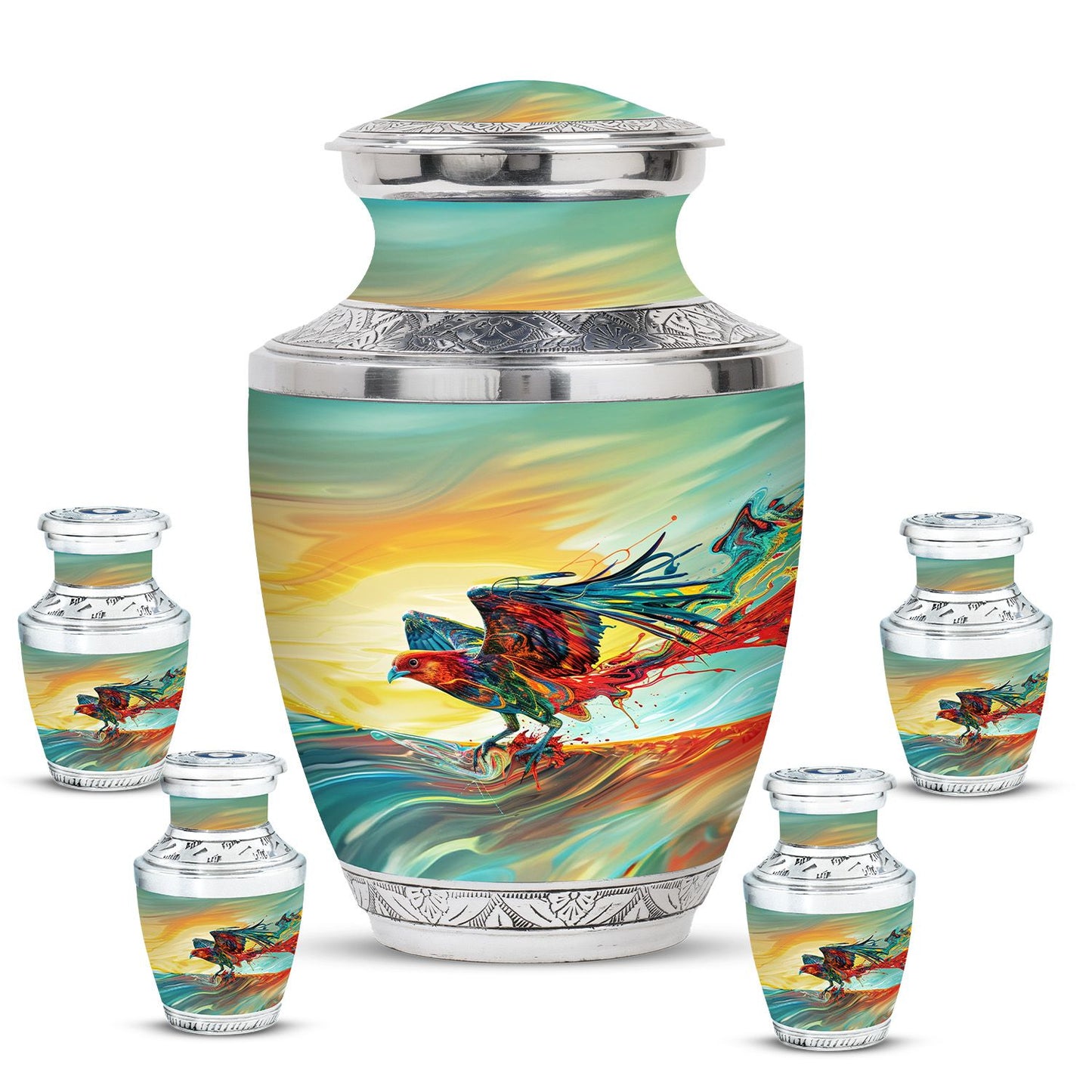 Personalized Bird Keepsake Urn for Human Ashes - 10-inch, 200 cu in - Yatskia