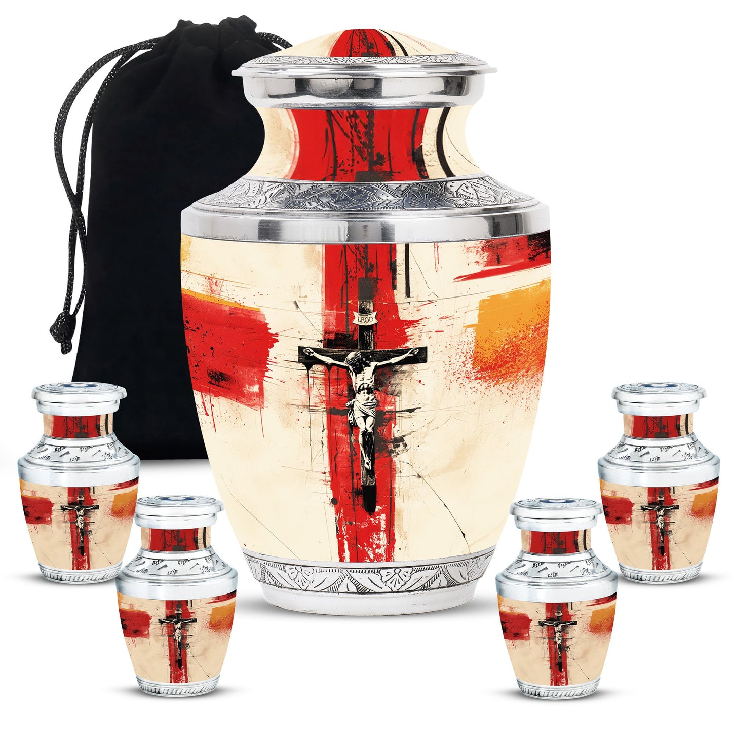 Personalized Religious Keepsake Urn for Human Ashes - 10-inch, 200 cu in - Yatskia