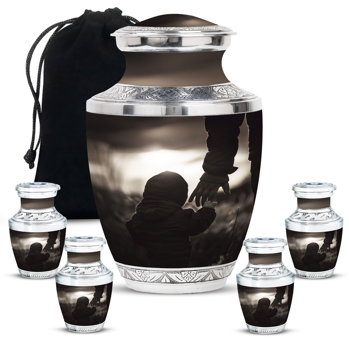 Personalized Father Memorial Urn for Adults - 10-inch, 200 cu in - Yatskia