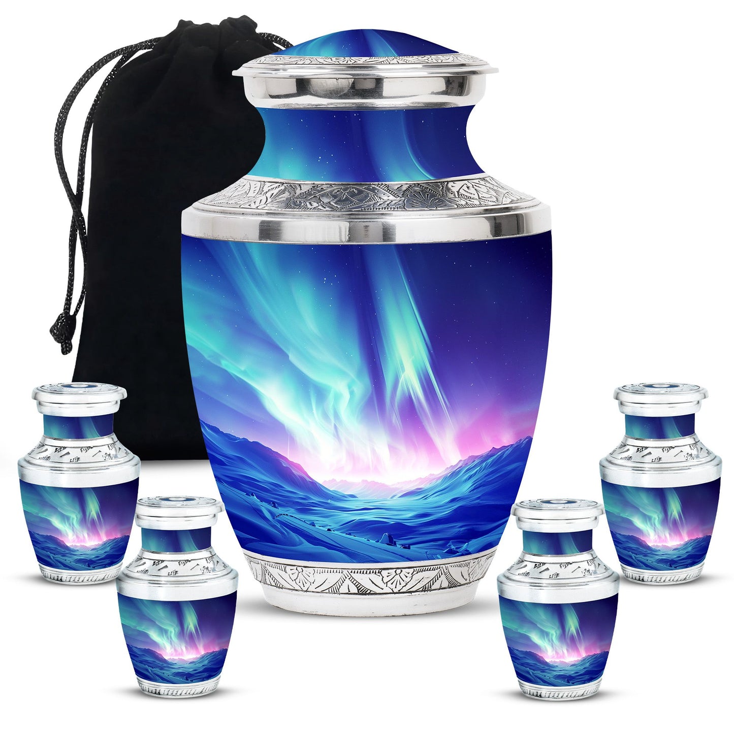 Personalized Galaxy Cremation Urn for Men & Women - 10-inch, 200 cu in - Yatskia