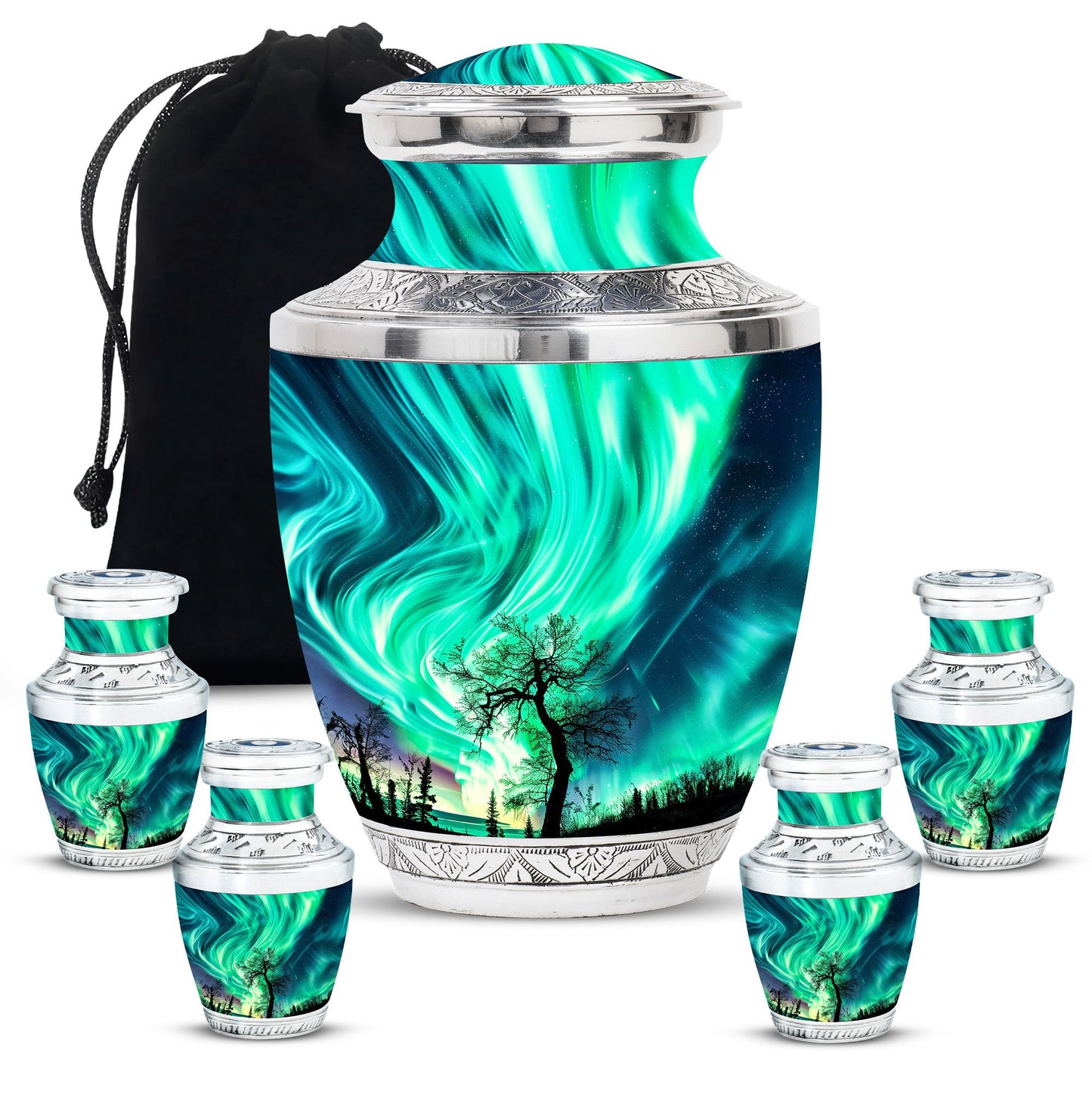 Personalized Galaxy Keepsake Urn for Human Ashes - 3-inch, 3 cu in - Yatskia