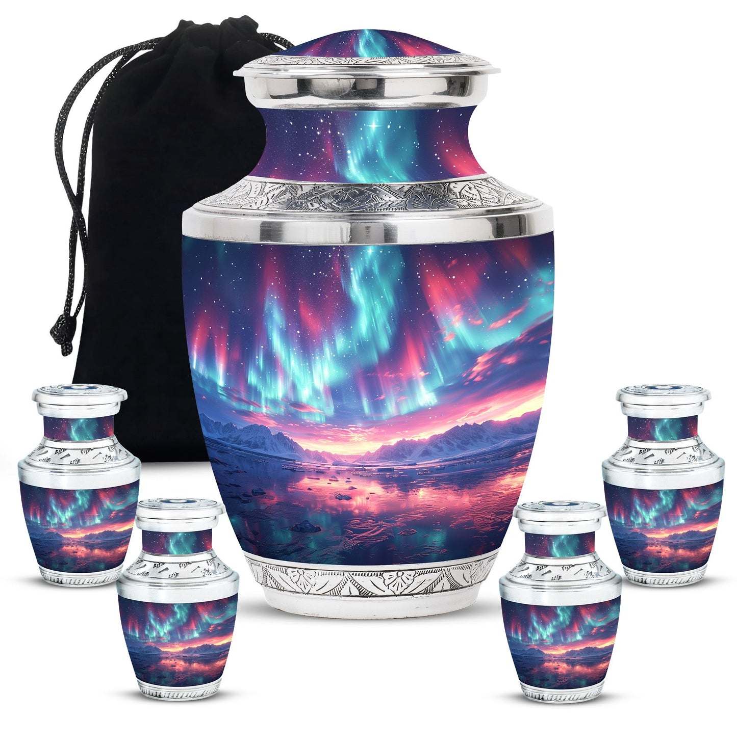Personalized Galaxy Cremation Urn for Adult - 10-inch, 200 cu in - Yatskia